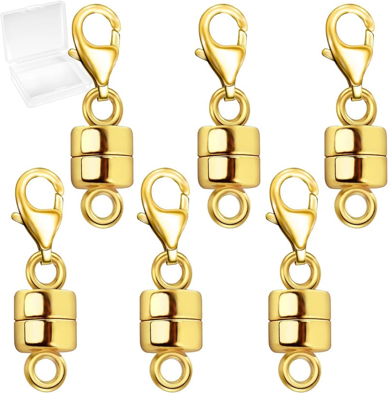 MKCYD Magnetic Necklace Clasp with Lobster Clasp,14K Gold and Silver Magnetic Jewelry Clasps for Necklace Extender Bracelet Closures - Image 1